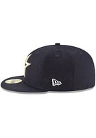 New Era Houston Astros Mens Navy Blue Cooperstown 59FIFTY Fitted Hat