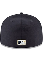 New Era Houston Astros Mens Navy Blue Cooperstown 59FIFTY Fitted Hat