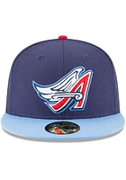 New Era Los Angeles Angels Mens Navy Blue Cooperstown 59FIFTY Fitted Hat