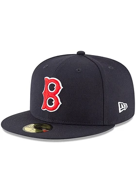 New Era Boston Red Sox Mens Navy Blue Cooperstown 59FIFTY Fitted Hat