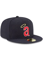 New Era Los Angeles Angels Mens Navy Blue California Cooperstown 59FIFTY Fitted Hat