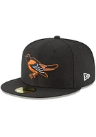New Era Baltimore Orioles Mens Black Cooperstown 59FIFTY Fitted Hat