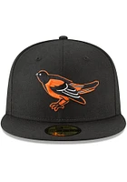 New Era Baltimore Orioles Mens Black Cooperstown 59FIFTY Fitted Hat