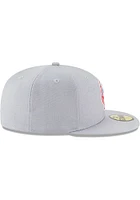 New Era York Yankees Mens Grey Cooperstown 59FIFTY Fitted Hat