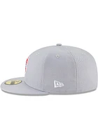 New Era York Yankees Mens Grey Cooperstown 59FIFTY Fitted Hat