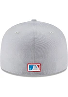 New Era York Yankees Mens Grey Cooperstown 59FIFTY Fitted Hat