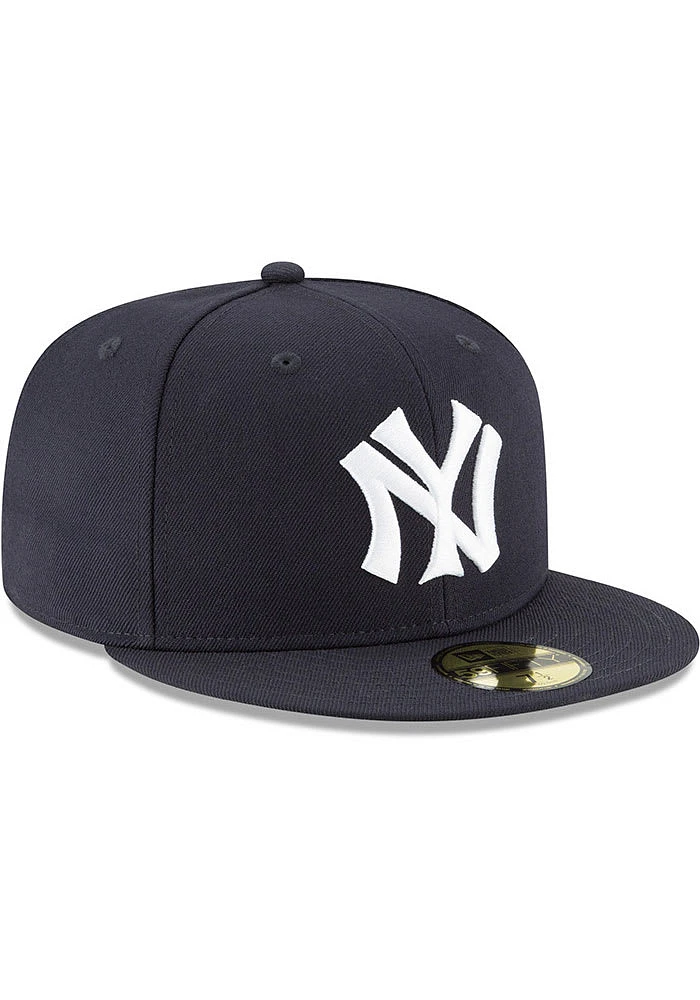 New Era York Yankees Mens Navy Blue Cooperstown 59FIFTY Fitted Hat