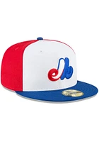New Era Montreal Expos Mens White Cooperstown 59FIFTY Fitted Hat