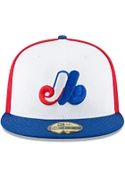 New Era Montreal Expos Mens White Cooperstown 59FIFTY Fitted Hat