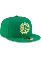 New Era Oakland Athletics Mens Green Cooperstown 59FIFTY Fitted Hat
