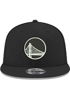 New Era Golden State Warriors Black and White 9FIFTY Mens Snapback Hat