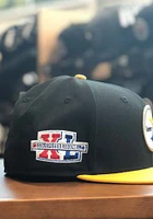 New Era Pittsburgh Steelers Mens Black Super Bowl XL Side Patch 59FIFTY Fitted Hat