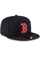 New Era Boston Red Sox Mens Navy Blue QT Pink Undervisor 59FIFTY Fitted Hat