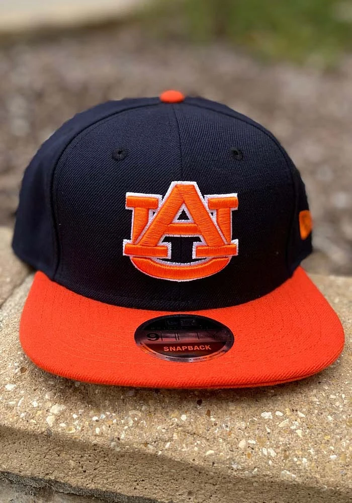 New Era Auburn Tigers Navy Blue 2T 9FIFTY Mens Snapback Hat