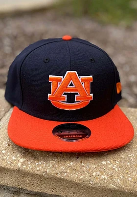 New Era Auburn Tigers Navy Blue 2T 9FIFTY Mens Snapback Hat