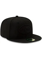 New Era York Jets Mens Black on 59FIFTY Fitted Hat