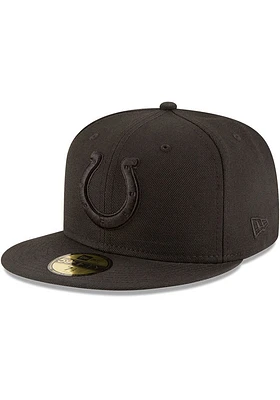 New Era Indianapolis Colts Mens Black on 59FIFTY Fitted Hat