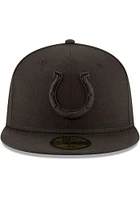 New Era Indianapolis Colts Mens Black on 59FIFTY Fitted Hat