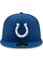 New Era Indianapolis Colts Mens Blue Basic 59FIFTY Fitted Hat