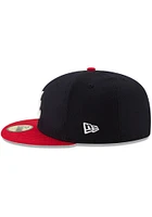 New Era Atlanta Braves Mens Navy Blue AC Home 59FIFTY Fitted Hat