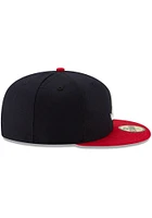 New Era Atlanta Braves Mens Navy Blue AC Home 59FIFTY Fitted Hat