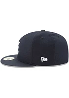 New Era Atlanta Braves Mens Navy Blue AC Road 59FIFTY Fitted Hat
