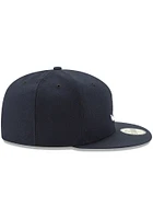New Era Atlanta Braves Mens Navy Blue AC Road 59FIFTY Fitted Hat