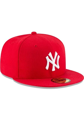 New Era York Yankees Mens Red Basic 59FIFTY Fitted Hat