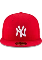 New Era York Yankees Mens Red Basic 59FIFTY Fitted Hat