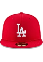 New Era Los Angeles Dodgers Mens Red Basic 59FIFTY Fitted Hat