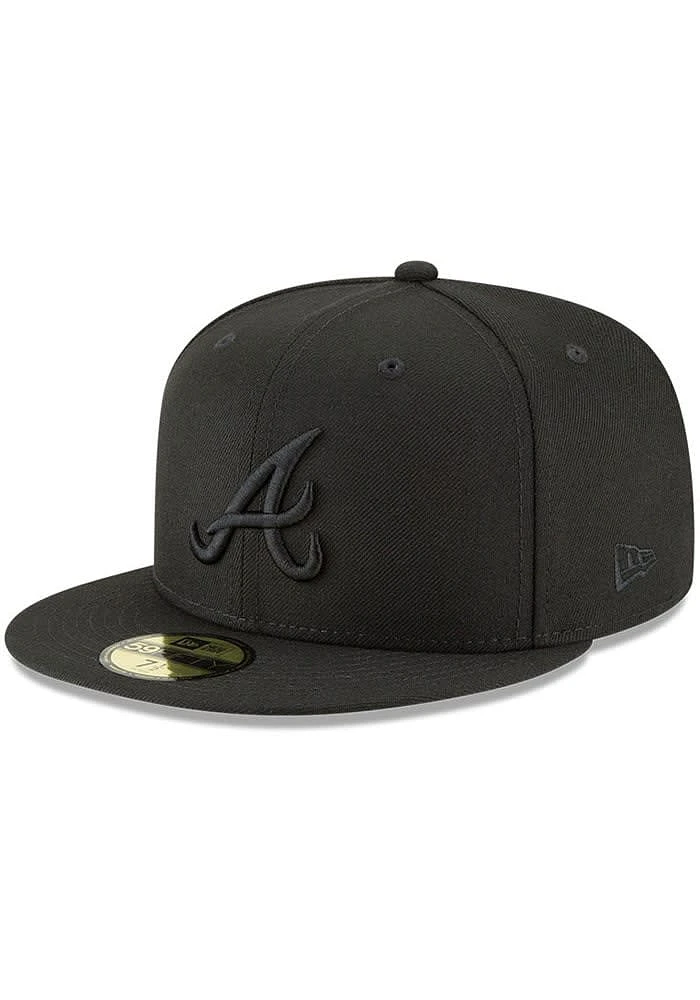 New Era Atlanta Braves Mens Black on 59FIFTY Fitted Hat