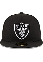 New Era Las Vegas Raiders Mens Black and White 59FIFTY Fitted Hat