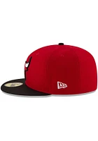 New Era Chicago Bulls Mens Red 2T 59FIFTY Fitted Hat