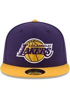 New Era Los Angeles Lakers Mens Purple 2T 59FIFTY Fitted Hat