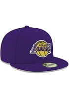 New Era Los Angeles Lakers Mens Purple Basic 59FIFTY Fitted Hat