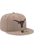 New Era Texas Longhorns Mens Tan 59FIFTY Fitted Hat