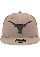 New Era Texas Longhorns Mens Tan 59FIFTY Fitted Hat