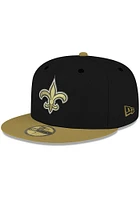 New Era Orleans Saints Mens Black Super Bowl XLIV Side Patch 59FIFTY Fitted Hat