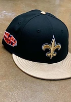 New Era Orleans Saints Mens Black Super Bowl XLIV Side Patch 59FIFTY Fitted Hat