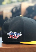 New Era Pittsburgh Steelers Mens Black Super Bowl XIV Side Patch 59FIFTY Fitted Hat