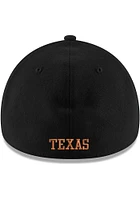 New Era Texas Longhorns Mens Black 39THIRTY Sport Flex Hat