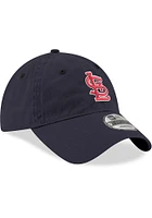 New Era St Louis Cardinals Core Classic 9TWENTY Deluxe Adjustable Hat - Navy Blue