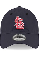 New Era St Louis Cardinals Core Classic 9TWENTY Deluxe Adjustable Hat - Navy Blue