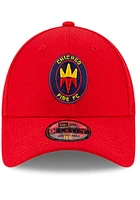 New Era Chicago Fire Secondary 9FORTY Adjustable Hat - Red