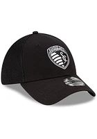 New Era Sporting Kansas City Mens Black and White Neo 39THIRTY Flex Hat