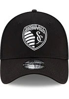 New Era Sporting Kansas City Mens Black and White Neo 39THIRTY Flex Hat