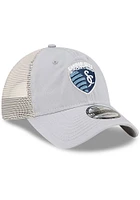 New Era Sporting Kansas City Casual Classic Meshback Adjustable Hat - Grey