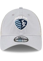 New Era Sporting Kansas City Casual Classic Meshback Adjustable Hat - Grey
