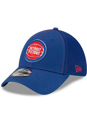 New Era Detroit Pistons Mens Blue Team Neo 39THIRTY Flex Hat