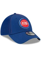 New Era Detroit Pistons Mens Blue Team Neo 39THIRTY Flex Hat